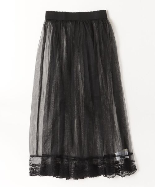 RiC(リック)の「SHEER LAYERED SKIRT(スカート・レディース・ブラック/ホワイト・FREE)」の19枚目の写真