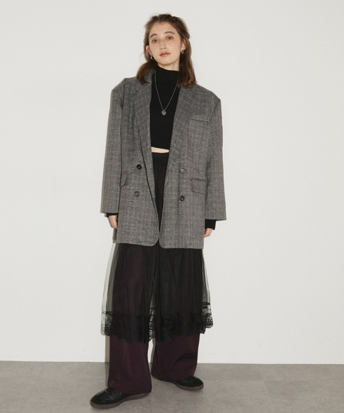 RiC(リック)の「SHEER LAYERED SKIRT(スカート・レディース・ブラック/ホワイト・FREE)」の16枚目の写真