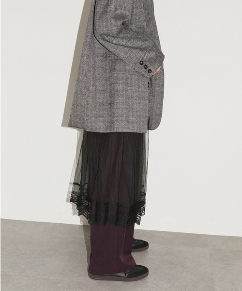 RiC(リック)の「SHEER LAYERED SKIRT(スカート・レディース・ブラック/ホワイト・FREE)」の18枚目の写真