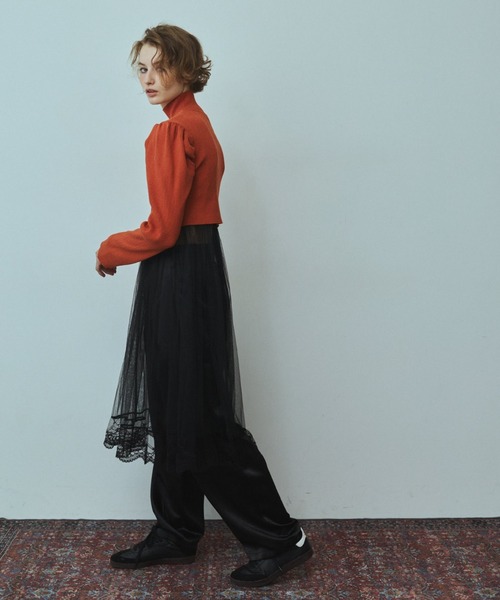 RiC(リック)の「SHEER LAYERED SKIRT(スカート・レディース・ブラック/ホワイト・FREE)」の15枚目の写真