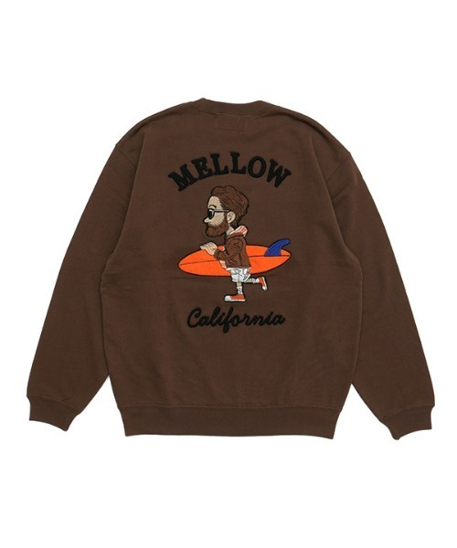 MELLOW（メロー）の「BIG Marvie SWEAT / イラスト刺繍 / ロゴ刺繍　スウェット（スウェット・メンズ・ブラック/グレー/ブラウン・M/L/XL）」の4枚目の写真