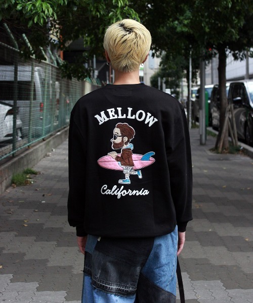 MELLOW（メロー）の「BIG Marvie SWEAT / イラスト刺繍 / ロゴ刺繍　スウェット（スウェット・メンズ・ブラック/グレー/ブラウン・M/L/XL）」の11枚目の写真