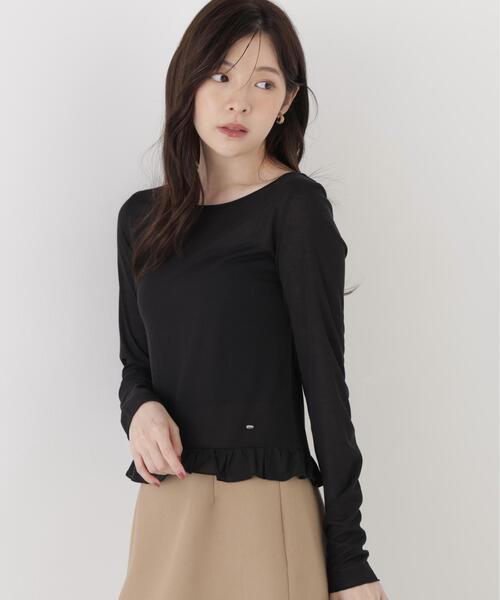 PROPORTION BODY DRESSING(プロポーションボディドレッシング)の「<a>前後2WAYロングスリーブカットソー / 1216260001(Tシャツ/カットソー・レディース・ホワイト/ブラック・FREE)」の3枚目の写真
