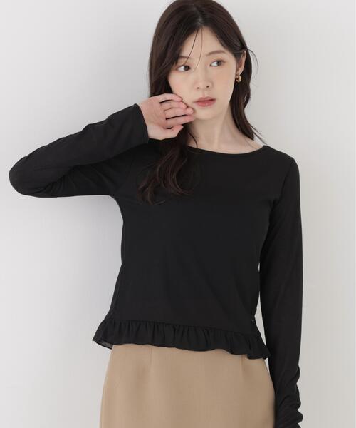 PROPORTION BODY DRESSING(プロポーションボディドレッシング)の「<a>前後2WAYロングスリーブカットソー / 1216260001(Tシャツ/カットソー・レディース・ホワイト/ブラック・FREE)」の4枚目の写真