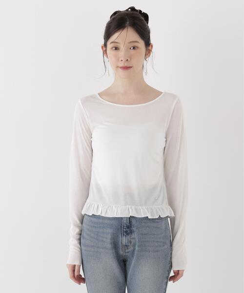 PROPORTION BODY DRESSING(プロポーションボディドレッシング)の「<a>前後2WAYロングスリーブカットソー / 1216260001(Tシャツ/カットソー・レディース・ホワイト/ブラック・FREE)」の21枚目の写真