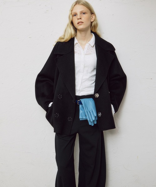 LE CIEL BLEU(ルシェルブルー)の「フェイクレザーグローブ / Faux Leather Gloves(手袋・レディース・ベージュ/ブラック・FREE)」の21枚目の写真