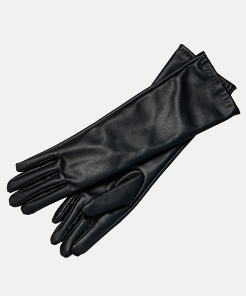 LE CIEL BLEU(ルシェルブルー)の「フェイクレザーグローブ / Faux Leather Gloves(手袋・レディース・ベージュ/ブラック・FREE)」の19枚目の写真