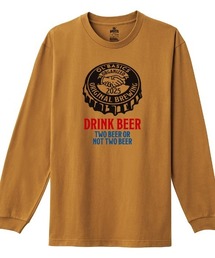 Ol' Basics(オール・ベーシックス) 長袖Tシャツ ボトルトップ ロゴ イラスト プリント 袖リブ ロンT トップス レディース ユニセックス