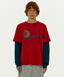Circle Layered L/S Tee Red