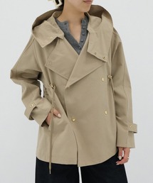 【VACHEMENT/ヴァシュモン】別注 Recycle Shell Taffeta Short Trench Coat/ショートトレンチコート