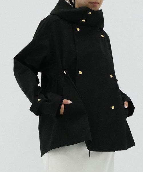 VACHEMENT(ヴァシュモン)の「【VACHEMENT/ヴァシュモン】別注 Recycle Shell Taffeta Short Trench Coat/ショートトレンチコート(トレンチコート・レディース・ベージュ/ブラック/ブラウン・FREE)」の2枚目の写真