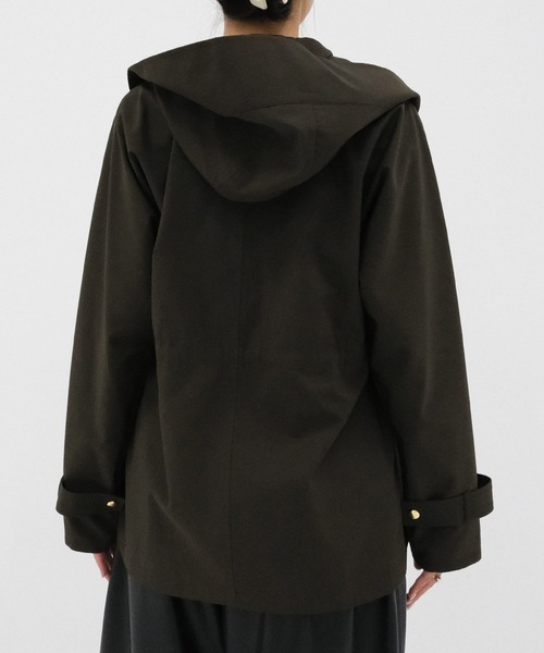 VACHEMENT(ヴァシュモン)の「【VACHEMENT/ヴァシュモン】別注 Recycle Shell Taffeta Short Trench Coat/ショートトレンチコート(トレンチコート・レディース・ベージュ/ブラック/ブラウン・FREE)」の10枚目の写真