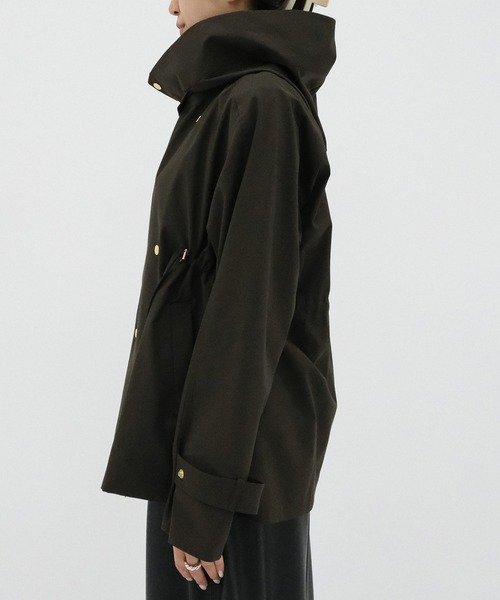 VACHEMENT(ヴァシュモン)の「【VACHEMENT/ヴァシュモン】別注 Recycle Shell Taffeta Short Trench Coat/ショートトレンチコート(トレンチコート・レディース・ベージュ/ブラック/ブラウン・FREE)」の12枚目の写真