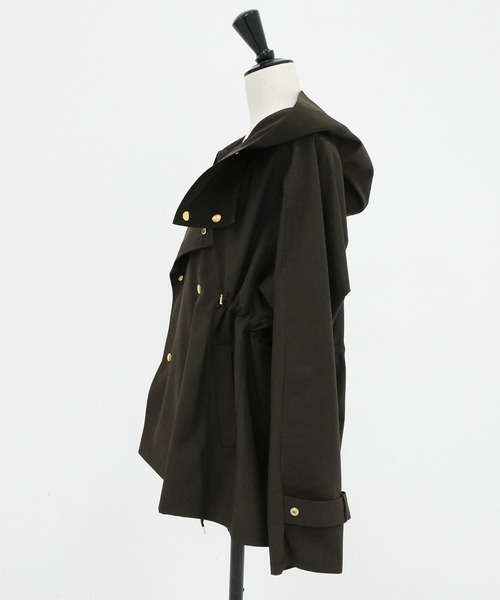 VACHEMENT(ヴァシュモン)の「【VACHEMENT/ヴァシュモン】別注 Recycle Shell Taffeta Short Trench Coat/ショートトレンチコート(トレンチコート・レディース・ベージュ/ブラック/ブラウン・FREE)」の15枚目の写真