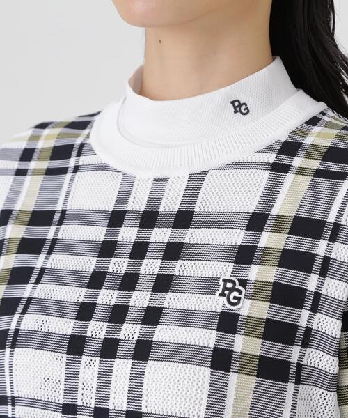 PEARLY GATES(パーリーゲイツ)の「14Gメッシュクルーネックニットプルオーバー <チェック柄> (WOMENS)(ニット/セーター・レディース・ホワイト系その他・LARGE/SMALL/MEDIUM)」の8枚目の写真