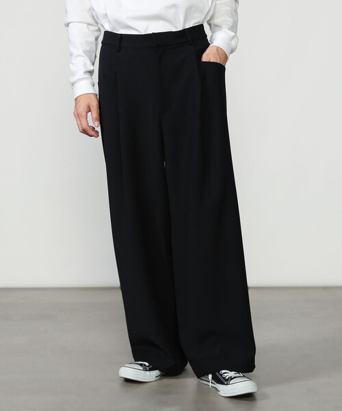 GYMPHLEX（ジムフレックス）の「Gymphlex | タック ワイドイージーパンツ MEN（その他パンツ・メンズ・ブラック/グレー・L/M）」の14枚目の写真