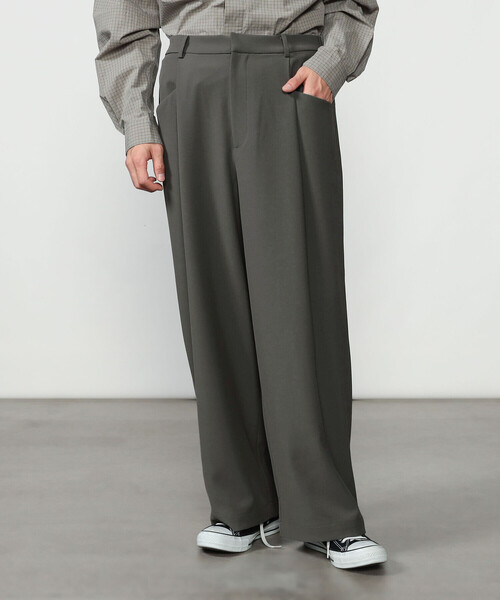 GYMPHLEX（ジムフレックス）の「Gymphlex | タック ワイドイージーパンツ MEN（その他パンツ・メンズ・ブラック/グレー・L/M）」の17枚目の写真
