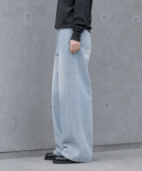 center i(センターアイ)の「ワイドルーズデニムパンツ(デニムパンツ・レディース・ブルー・M/S)」の5枚目の写真