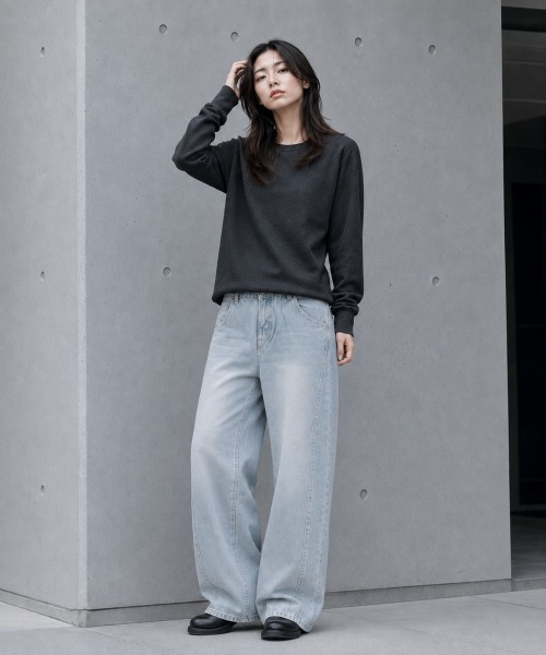 center i(センターアイ)の「ワイドルーズデニムパンツ(デニムパンツ・レディース・ブルー・M/S)」の10枚目の写真