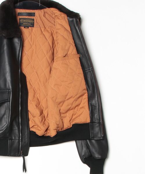 HOUSTON（ヒューストン）の「【UT215】【HOUSTON/ヒューストン】G-1 LEATHER JACKET 8172（ミリタリージャケット・メンズ・ブラック・40/42）」の22枚目の写真