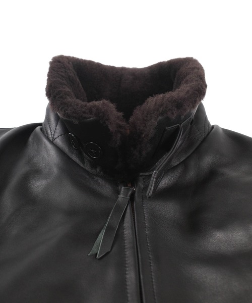 HOUSTON（ヒューストン）の「【UT215】【HOUSTON/ヒューストン】G-1 LEATHER JACKET 8172（ミリタリージャケット・メンズ・ブラック・40/42）」の9枚目の写真