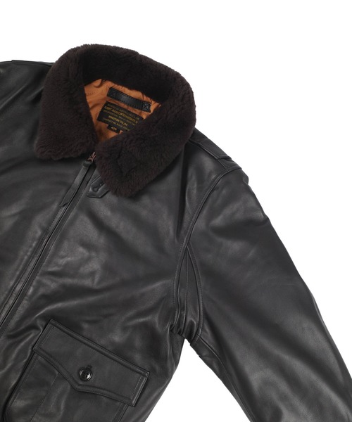 HOUSTON（ヒューストン）の「【UT215】【HOUSTON/ヒューストン】G-1 LEATHER JACKET 8172（ミリタリージャケット・メンズ・ブラック・40/42）」の11枚目の写真