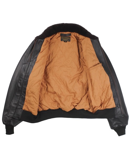 HOUSTON（ヒューストン）の「【UT215】【HOUSTON/ヒューストン】G-1 LEATHER JACKET 8172（ミリタリージャケット・メンズ・ブラック・40/42）」の12枚目の写真