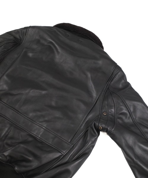 HOUSTON（ヒューストン）の「【UT215】【HOUSTON/ヒューストン】G-1 LEATHER JACKET 8172（ミリタリージャケット・メンズ・ブラック・40/42）」の16枚目の写真