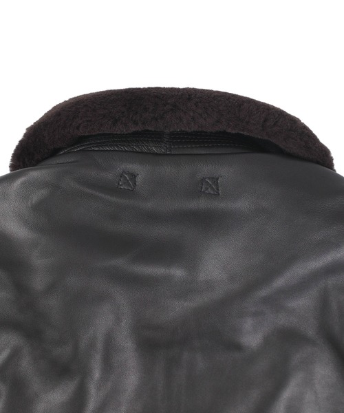 HOUSTON（ヒューストン）の「【UT215】【HOUSTON/ヒューストン】G-1 LEATHER JACKET 8172（ミリタリージャケット・メンズ・ブラック・40/42）」の18枚目の写真