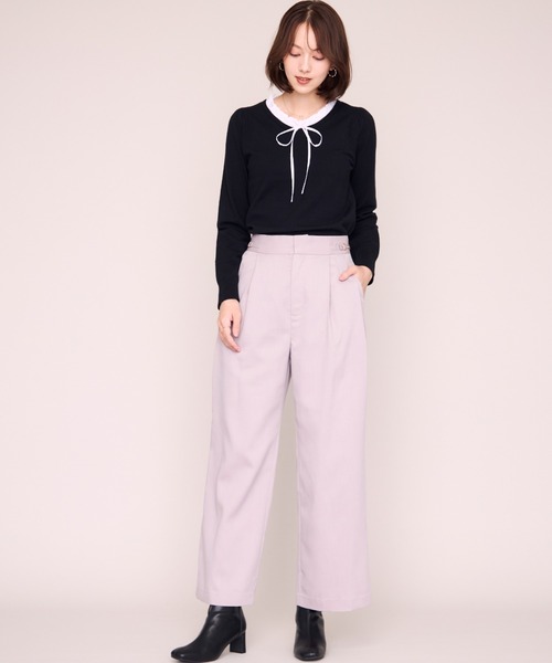 MISCH MASCH(ミッシュマッシュ)の「2026秋冬新作 サイドチェーンワイドパンツ(その他パンツ・レディース・ブラック/ピンク・S/M)」の12枚目の写真
