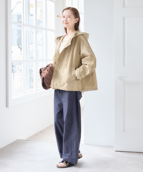 U by SPICK&SPAN(ユーバイスピックアンドスパン)の「《追加2》C/N グログラン撥水フレアブルゾン(マウンテンパーカー・レディース・ブラウン/ベージュ/ブラック・38/36)」の18枚目の写真