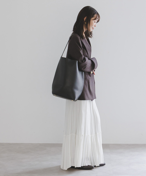 Noble(ノーブル)の「《追加4》INNUE/イヌエ レザートートBAG(ショルダーバッグ・レディース・チャコールグレー/ブラック・FREE)」の4枚目の写真