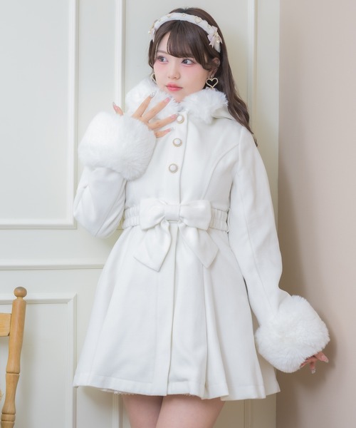 ROJITA（ロジータ）の「【サイズ展開あり】ベルトリボンコート（その他アウター・レディース・ホワイト/ピンク/ブルー/ブラック・MEDIUM/SMALL）」の15枚目の写真