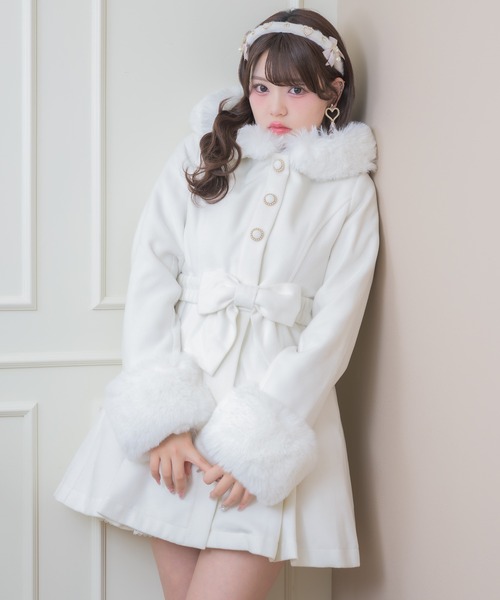 ROJITA（ロジータ）の「【サイズ展開あり】ベルトリボンコート（その他アウター・レディース・ホワイト/ピンク/ブルー/ブラック・MEDIUM/SMALL）」の12枚目の写真