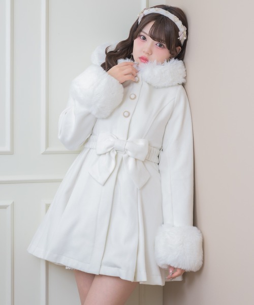 ROJITA（ロジータ）の「【サイズ展開あり】ベルトリボンコート（その他アウター・レディース・ホワイト/ピンク/ブルー/ブラック・MEDIUM/SMALL）」の13枚目の写真