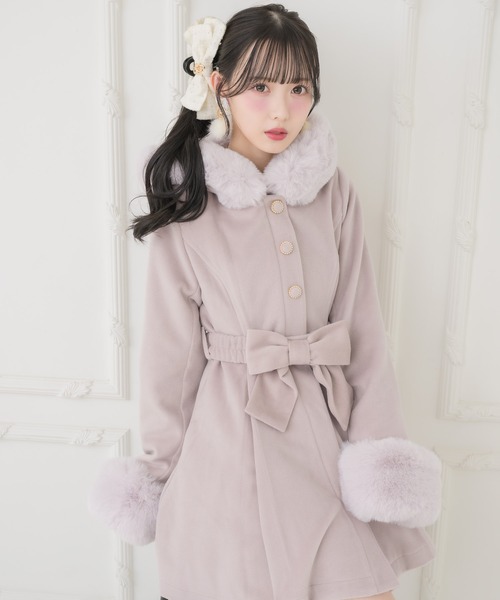 ROJITA（ロジータ）の「【サイズ展開あり】ベルトリボンコート（その他アウター・レディース・ホワイト/ピンク/ブルー/ブラック・MEDIUM/SMALL）」の11枚目の写真