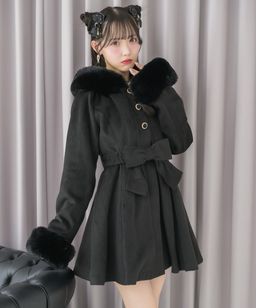 ROJITA（ロジータ）の「【サイズ展開あり】ベルトリボンコート（その他アウター・レディース・ホワイト/ピンク/ブルー/ブラック・MEDIUM/SMALL）」の9枚目の写真