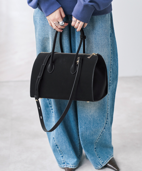 Spick & Span(スピックアンドスパン)の「Maison de Z/ メゾン ド ゼット スエードボストンBAG(ボストンバッグ・レディース・ブラウン/ブラック・FREE)」の3枚目の写真