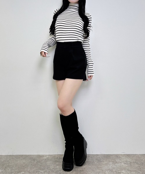 INGNI（イング）の「フェイクウールラメショートパンツ（その他パンツ・レディース・チャコールグレー/ブラック/ブラック系その他6/アイボリー系3・FREE）」の9枚目の写真