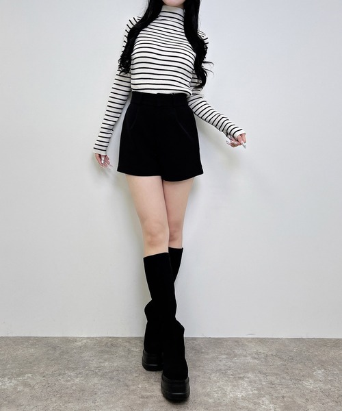 INGNI（イング）の「フェイクウールラメショートパンツ（その他パンツ・レディース・チャコールグレー/ブラック/ブラック系その他6/アイボリー系3・FREE）」の10枚目の写真