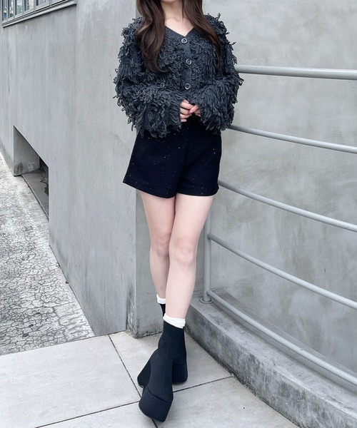 INGNI（イング）の「フェイクウールラメショートパンツ（その他パンツ・レディース・チャコールグレー/ブラック/ブラック系その他6/アイボリー系3・FREE）」の19枚目の写真