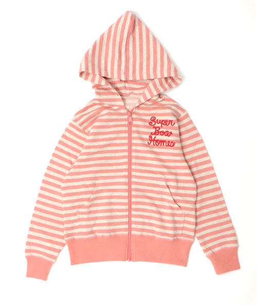 BOOFOOWOO（ブーフーウー）の「ジップアップパーカー（パーカー・キッズ・ネイビー/ブラック/ピンク・140/150）」の3枚目の写真