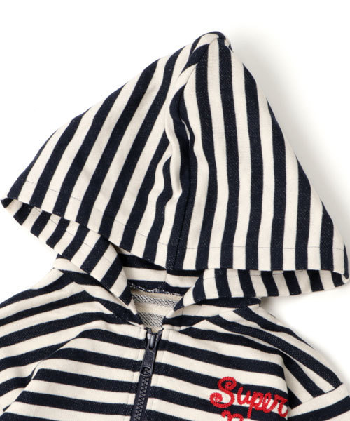 BOOFOOWOO（ブーフーウー）の「ジップアップパーカー（パーカー・キッズ・ネイビー/ブラック/ピンク・140/150）」の5枚目の写真