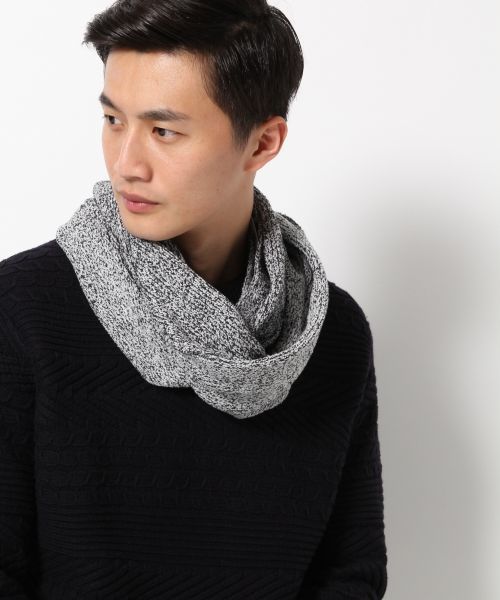 GLOBAL WORK（グローバルワーク）の「フェザーヤーンニットスヌード/727858（ストール/ショール・メンズ・グレー/ブラック/ワインレッド/ネイビー・FREE）」の10枚目の写真