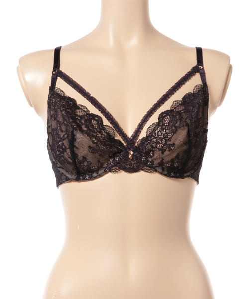 ANNEBRA(アンブラ)の「「ANNEBRA/アンブラ」 Kiss ノンパテッドレースブラジャー(ブラ)」|ダークパープル