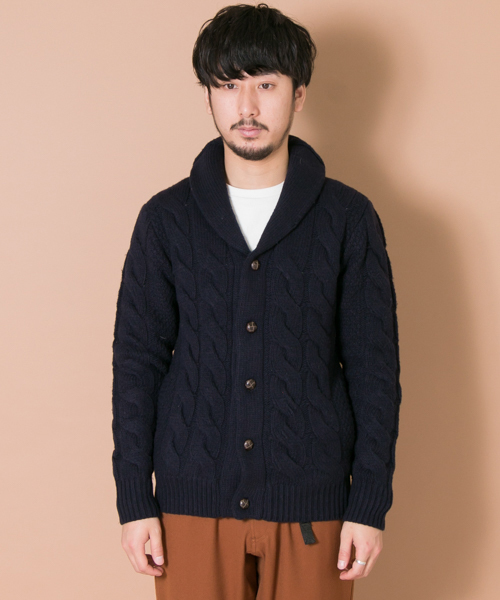 URBAN RESEARCH(アーバンリサーチ)の「UR 3Gショールカーディガン(カーディガン/ボレロ・メンズ・ネイビー/オフホワイト・LARGE/MEDIUM)」の3枚目の写真