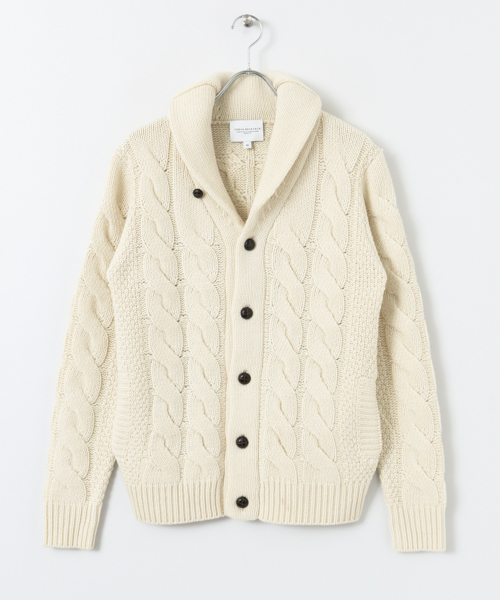 URBAN RESEARCH(アーバンリサーチ)の「UR 3Gショールカーディガン(カーディガン/ボレロ・メンズ・ネイビー/オフホワイト・LARGE/MEDIUM)」の16枚目の写真