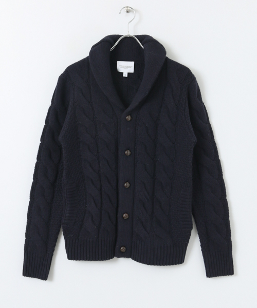 URBAN RESEARCH(アーバンリサーチ)の「UR 3Gショールカーディガン(カーディガン/ボレロ・メンズ・ネイビー/オフホワイト・LARGE/MEDIUM)」の17枚目の写真