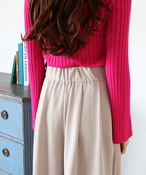 N.（N. Natural Beauty Basic）（エヌエヌナチュラルビューティーベーシック）の「ハイウエストタックガウチョパンツ（その他パンツ・レディース・ホワイト/ピンク/ベージュ/ネイビー・MEDIUM）」の14枚目の写真