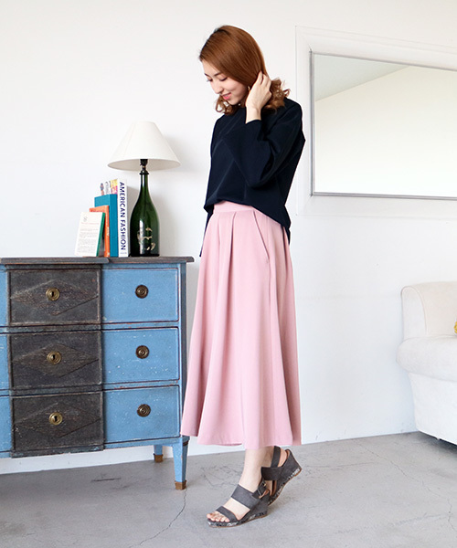 N.（N. Natural Beauty Basic）（エヌエヌナチュラルビューティーベーシック）の「ハイウエストタックガウチョパンツ（その他パンツ・レディース・ホワイト/ピンク/ベージュ/ネイビー・MEDIUM）」の18枚目の写真